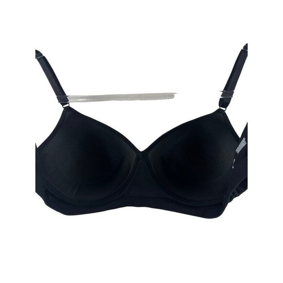 Fruit of the Loom Wireless Lightly Padded Bra Back Closure Size 34D/36C Black - Picture 5 of 6